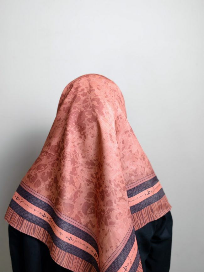 Square Scarf Pattern -  Terracotta Blaze - Image 5